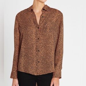 CURRENT ELLIOTT THE DERBY SHIRT - SPOTTED LEOPARD size 2